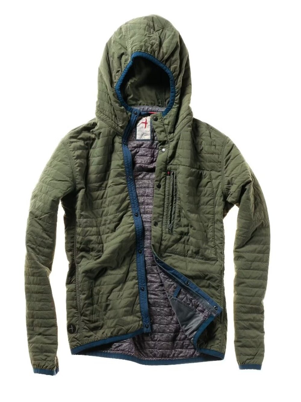 Relwen Windzip Hooded Jacket Utility Green Sz L
